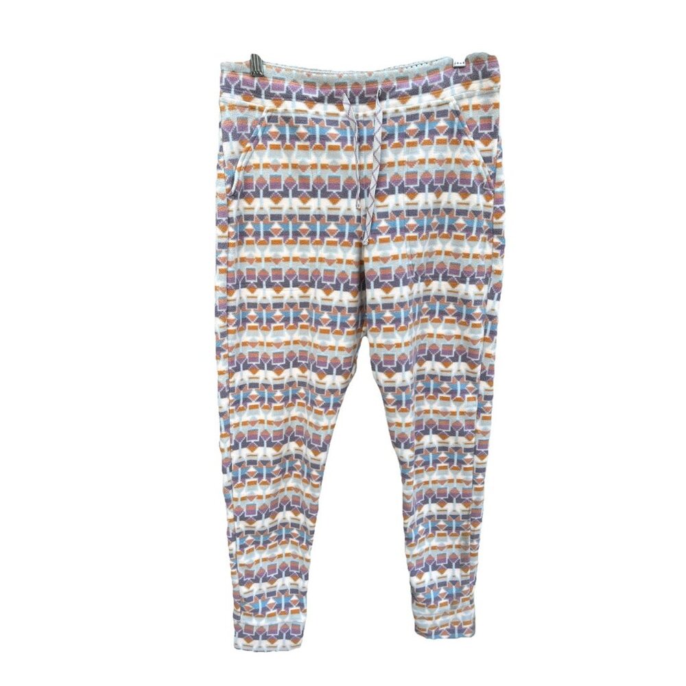 Patagonia Snap-T Pants Womens S Fleece Joggers Aztec Pastel Light Colors